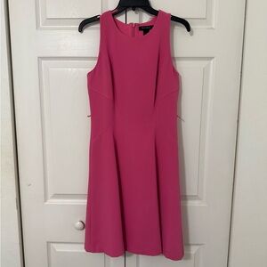 White House Black Market Pink Sleeveless Fit and Flare Dress